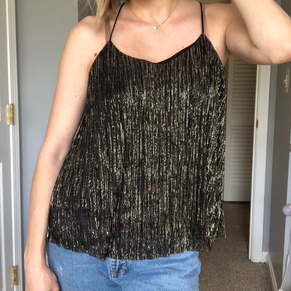 Express black and gold tank top